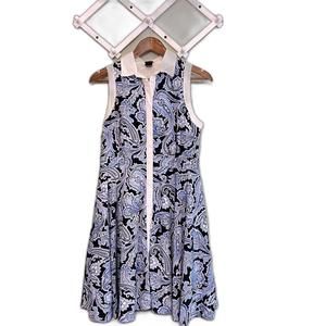 Ann Taylor Blue Black Paisley dress size 4